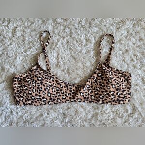 Aerie Scoop Neck Bikini Top Sz X-Large Animal Print NWT